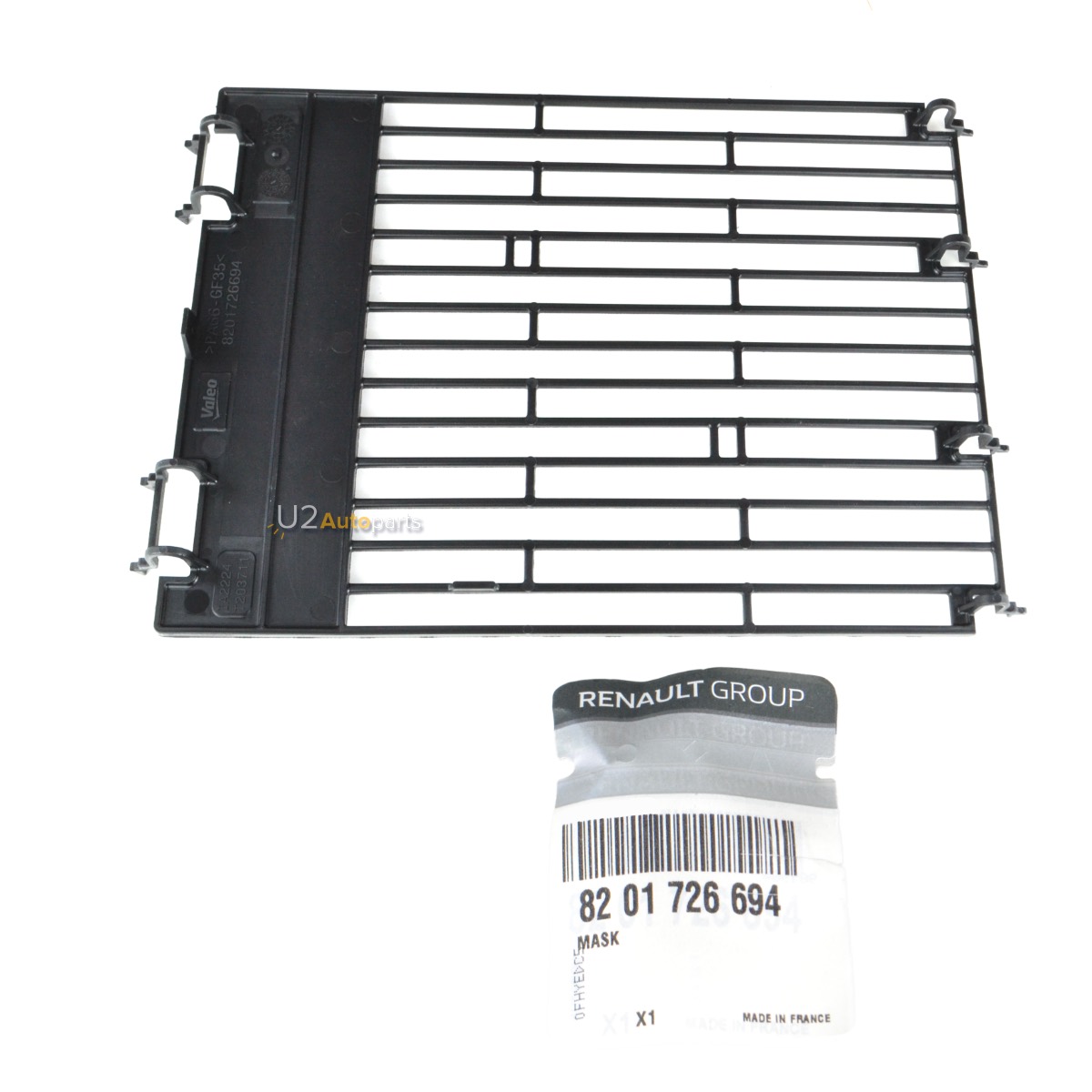 Cubierta para clima frío de la entrada de aire del intercooler Renault 8201726694